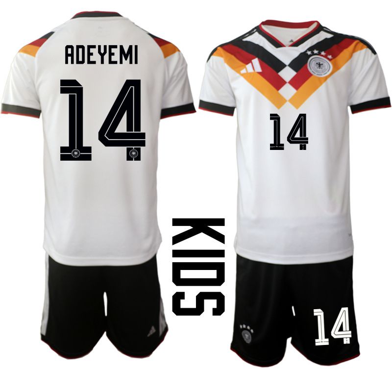 Youth 2026 World Cup National Team Germany home white #14 Soccer Jersey